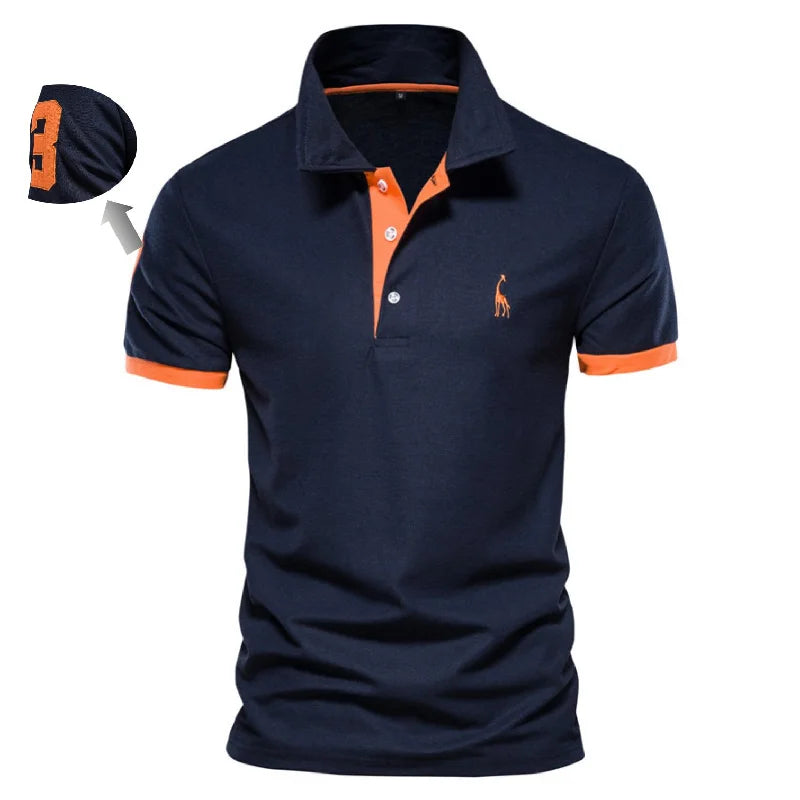 AIOPESON Embroidery 35% Cotton Polo Shirts for Men Casual Solid Color Slim Fit Mens Polos New Summer Fashion Brand Men Clothing - 3KDyn